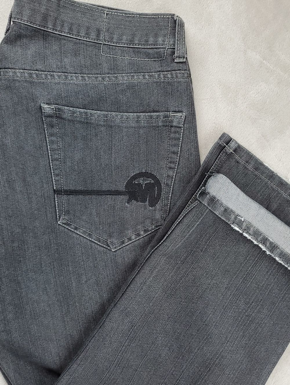 Mecca USA | Men's Size 40x30 | Vintage 90s Classic Fit Jeans | Gray Denim